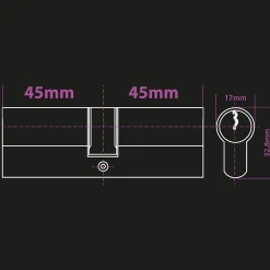 Extel Cylindre 45/45 pour serrure connectée Lock - - 720113