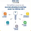 Bricard Cylindre De Serrure-2 Cylindres débrayables 40x50/30x30 mm avec 6 clés