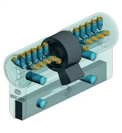 Autres Cylindre serrure 30x30 mm à bouton acier renforcé 3 clés CHIFRAL S2 BRICARD