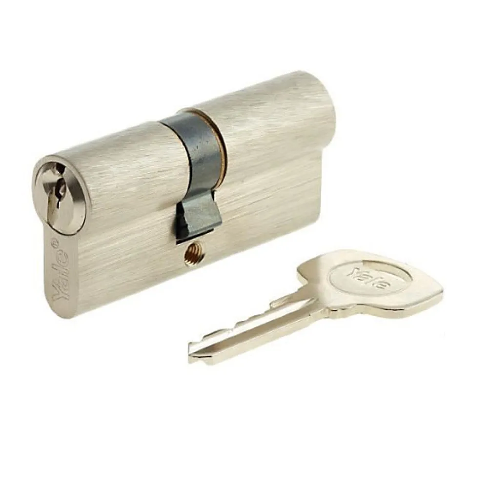 Yale Serrure Connectée-Cylindre série 500+ 30x30 mm nickelé - 5 goupilles - 3 clés