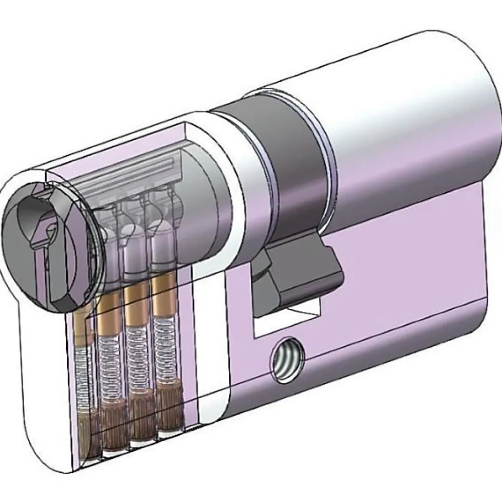Yale Serrure Connectée-Cylindre série 500+ 30x40 mm nickelé - 5 goupilles - 3 clés