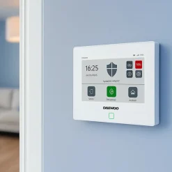 Daewoo Alarme Sans Fil-- Alarme maison sans fil avec écran tactile 7'' AM353 - 1 caméra extérieure autonome et 1 intérieure et 17 accessoires - Sa