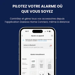 Daewoo Alarme Maison Wifi Sans Fil Vigilia VIG501 - Kit Complet avec Caméra Full HD intérieur et 8 Accessoires