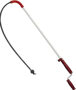 Virax Déboucheur canne WC 85 cm - double spire acier, tête vrille, manche plastique
