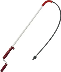 Virax Déboucheur Ventouse-Déboucheur canne WC 160 cm - tête vrille, double spire acier, poignée plastique