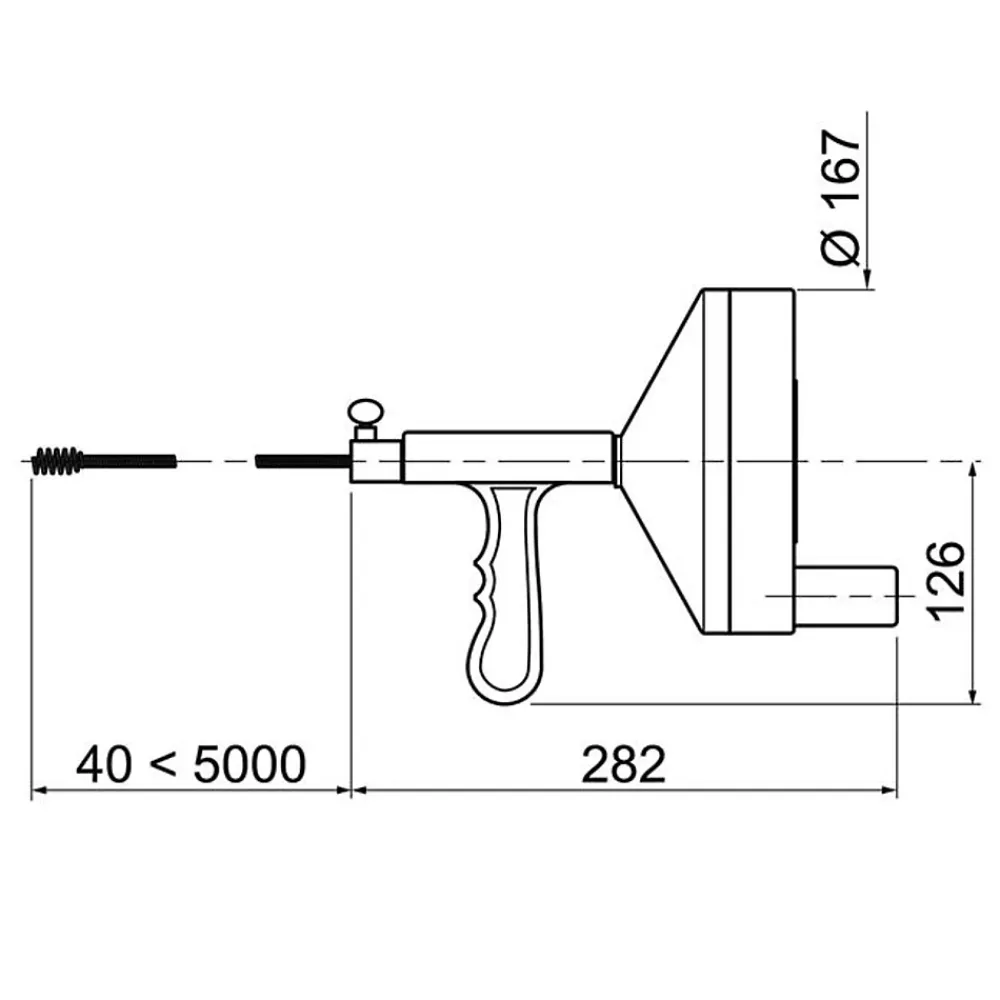 Wirquin Furet Déboucheur-Déboucheur de canalisation manuel noir 5m SP9910