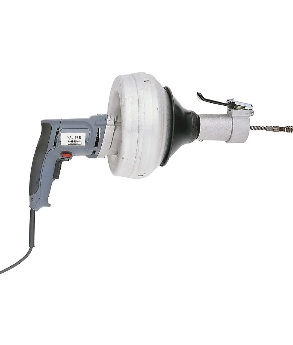 Virax Déboucheur Ventouse-Déboucheur électrique tambour VAL 35E 291001 - câble automatique, 0-400 tr/min