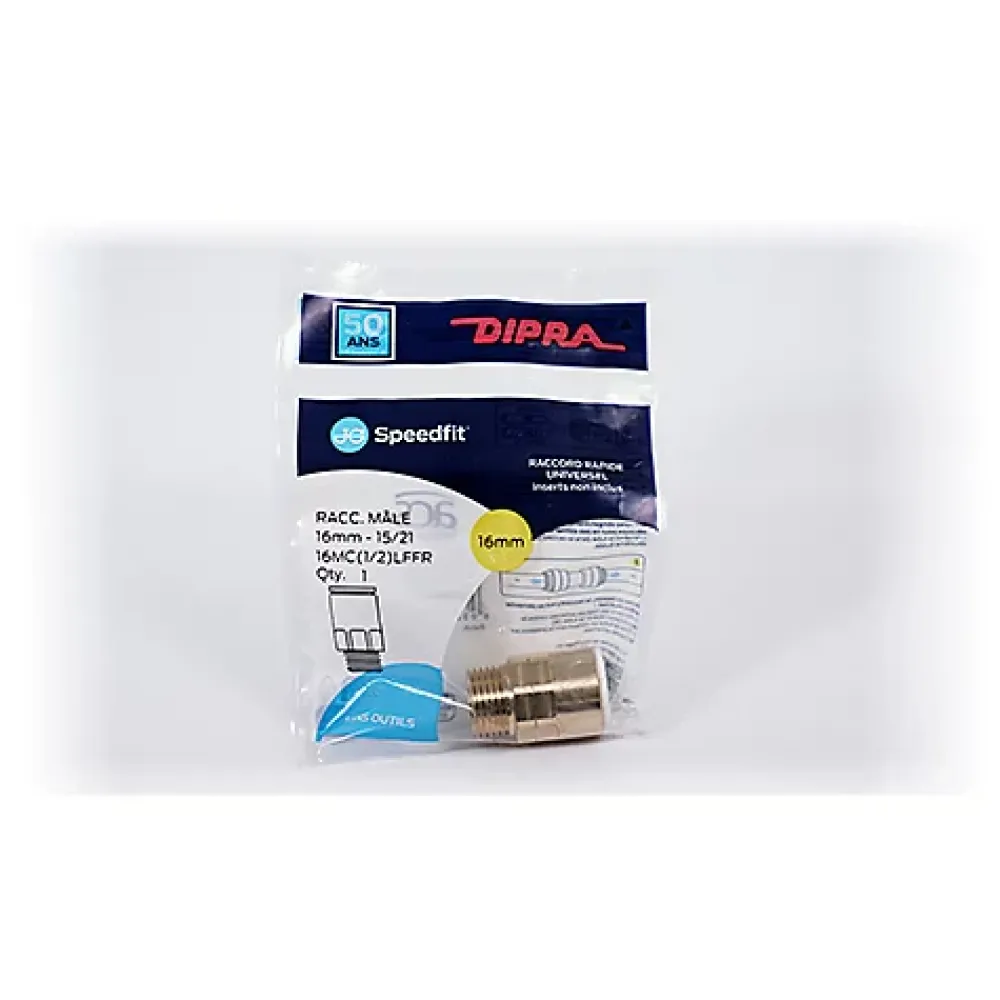 Dipra Tube Et Raccord Pehd-- Raccord mâle Speedfit diamètre 16 - M 15/21