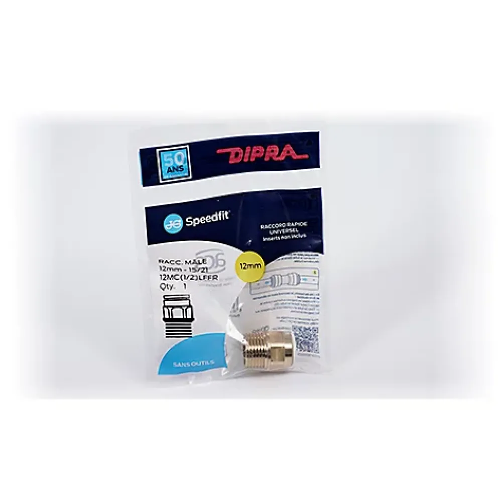 Dipra Tube Et Raccord Pehd-- Raccord mâle Speedfit diamètre 12 - M 15/21