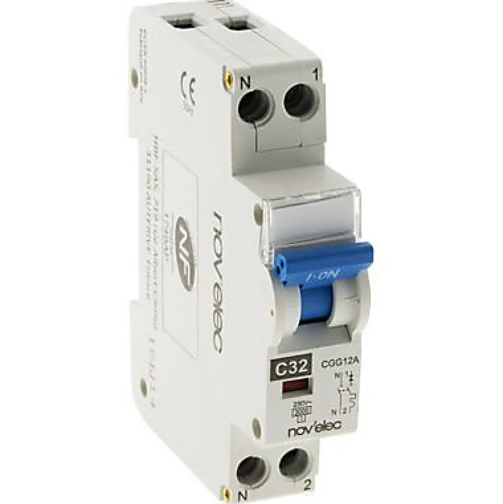 Novelec Disjoncteur Et Coupe-Circuit-Disjoncteur 16A Nov'Elec Resi9 230 V 2 pôles