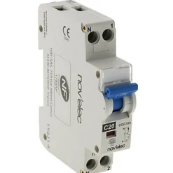 Novelec Disjoncteur 20A Nov'Elec Resi9 230 V 2 pôles