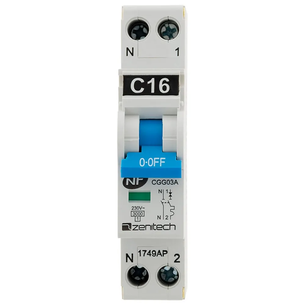 Zenitech Disjoncteur 16A PH/N - NF -