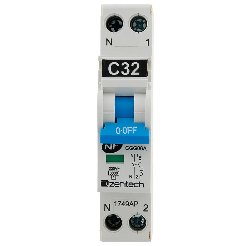 Zenitech Disjoncteur 32A PH/N - NF -