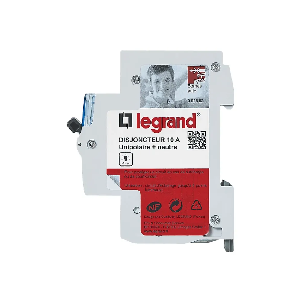 Legrand Disjoncteur Et Coupe-Circuit-Disjoncteur Automatique 10A blanc