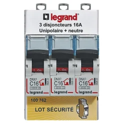 Legrand Disjoncteur Et Coupe-Circuit-Disjoncteur DNX3 unipolaire + neutre 16A vendu par 3 pièces