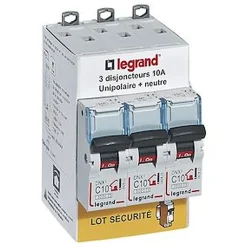 Legrand Disjoncteur DNX3 unipolaire + neutre 10A vendu par 3 pièces