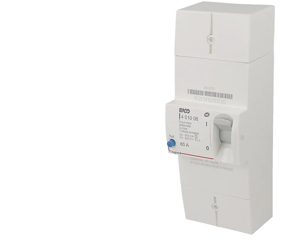 Legrand Disjoncteur EDF monophasé sélectif 60A Baco