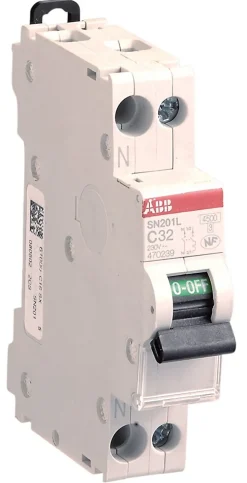 ABB Disjoncteur Et Coupe-Circuit-Disjoncteur modulaire Phase + Neutre 32A 3KA à vis