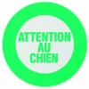 Thirard Disque de signalisation Attention au chien, polystyrène rigide adhésif, diamètre 180mm -