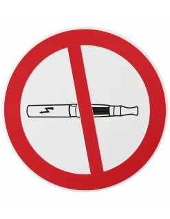 Thirard Disque de signalisation Cigarette électronique, polystyrène rigide adhésif, diamètre 180mm -