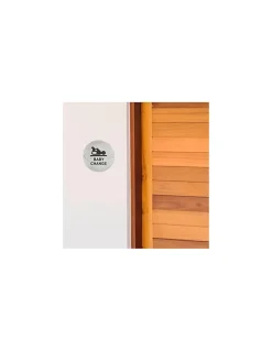 Thirard Disque de signalisation Espace Bébé , à visser, inox brossé, marquage noir, diamètre 76mm -