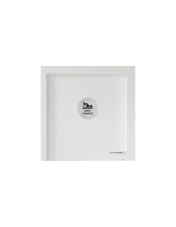 Thirard Disque de signalisation Espace Bébé , à visser, inox brossé, marquage noir, diamètre 76mm -