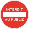 Chapuis Disque de signalisation "Interdit au public" Ø28