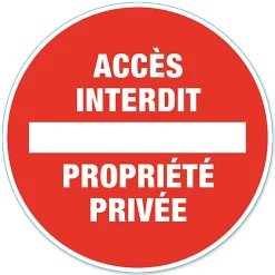 Chapuis Disque de signalisation "Propriété privée" Ø17