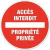 Chapuis Disque de signalisation "Propriété privée" Ø28