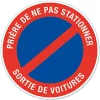Chapuis Panneau De Signalisation-Disque de signalisation "Sortie de voiture" Ø28