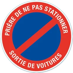 Chapuis Panneau De Signalisation-Disque de signalisation "Sortie de voiture"
