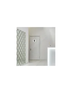 Thirard Disque de signalisation WC Homme , à visser, inox brossé, marquage noir, diamètre 76mm -
