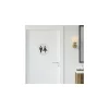 Thirard Panneau De Signalisation-Disque de signalisation WC Mixte , à visser, inox brossé, marquage noir, diamètre 76mm -