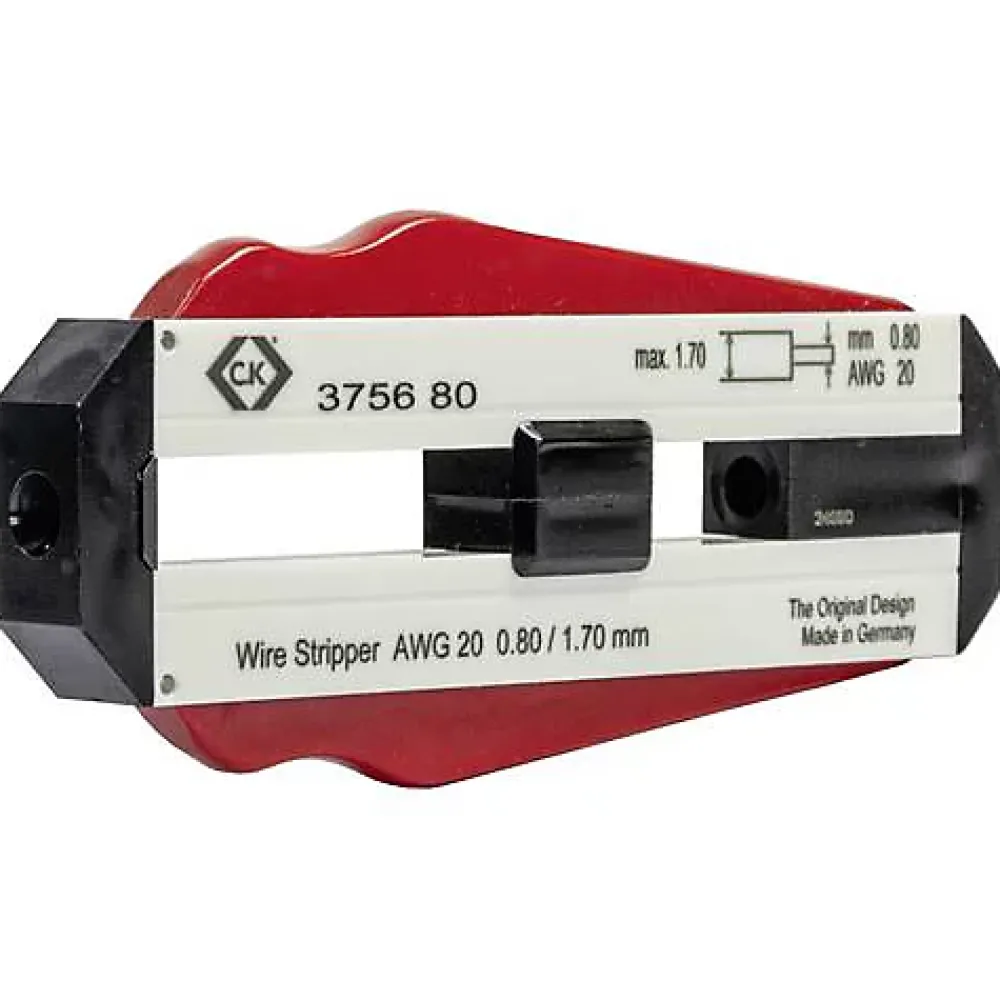 V33 Pince À Dénuder-Dénudeur de fil C.K T3756 0,80 mm adapté pour fils PVC et PTFE, butée réglable, lames en acier trempé