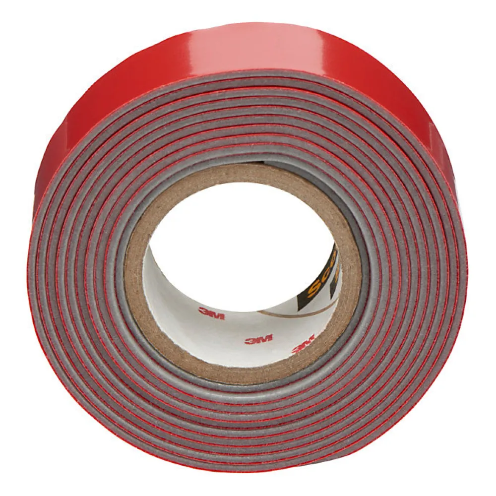 3M Ruban Adhésif-Double face extérieur 19 mm x 1.5 m noir, 5 kg