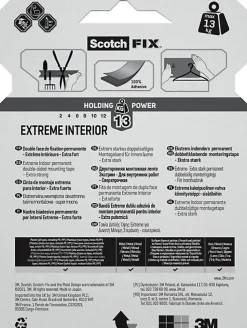 Scotch Double face intérieur Extrême 19 mm x 5 m blanc, 13 kg