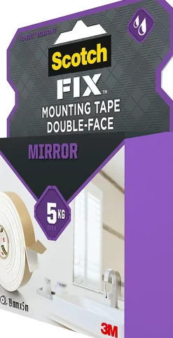 3M Double face miroir 19 mm x 5 m blanc, 5 kg