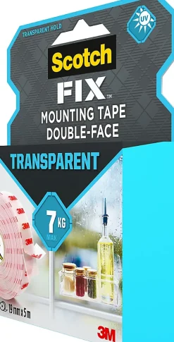 3M Double face 19 mm x 5 m transparent, 7 kg
