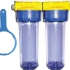 Polar Double filtre 3/4'' BYPASS anti-calcaire avec équerre et cartouche - - FD34CBP
