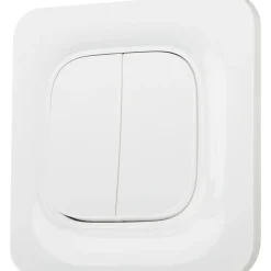 Jacobsen Double interrupteur Kennet blanc complet
