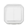 Legrand Double interrupteur Plexo blanc en saillie