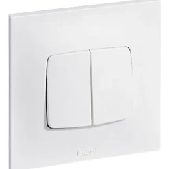 Legrand Double interrupteur ou va-et-vient Neptune 0 913 21 coloris blanc 10 A