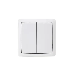 Jacobsen Interrupteur En Saillie-Double interrupteur va-et-vient monobloc en saillie étanche Sigurd blanc complet