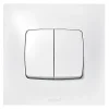 Legrand Interrupteur Encastrable-Double poussoir Neptune Blanc