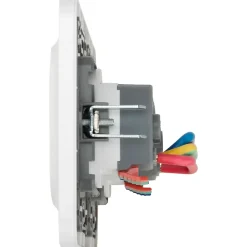 Jacobsen Prise Encastrable-Double prise avec terre Kennet blanc complet