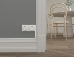 Fontini Double prise 2 pôles+terre Neo Evo blanc