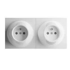 Fontini Double prise 2 pôles+terre Neo Evo blanc