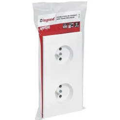 Legrand Double prise 2 pôles+terre Neptune