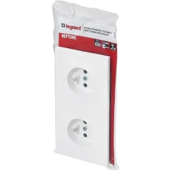 Legrand Double prise 2 pôles+terre Neptune