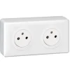 Legrand Double prise saillie Céliane blanc